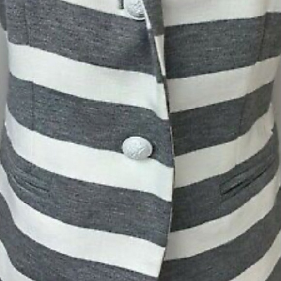 GAP Academy Gray Striped Blazer Jacket 10 - Picture 3 of 8